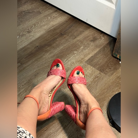 Sam Edelman Women's Yoana Raffia Leather Coral
Ankle-High Heel women size 9 - Picture 14 of 17